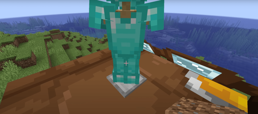 Ghast heureux et porte‑armure : podium volant dans Minecraft