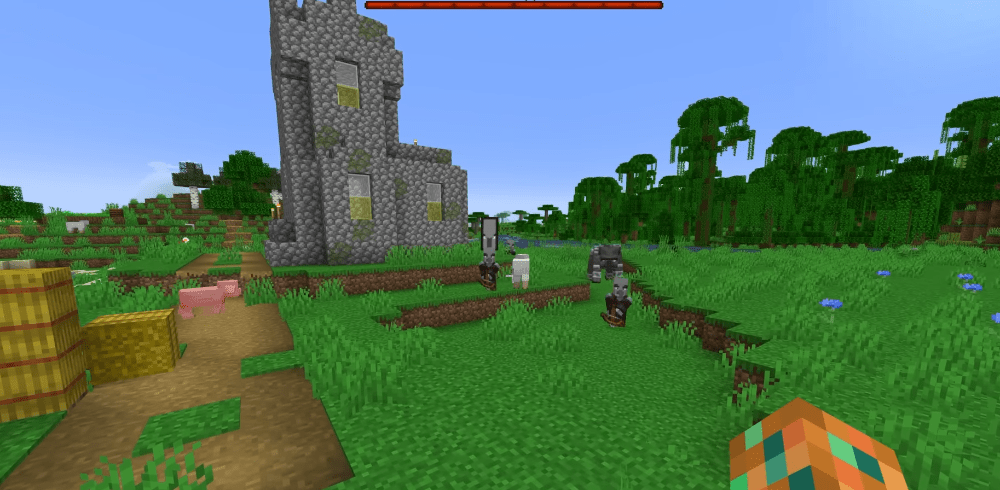 Quand un raid rencontre le bouton rouge avec Vague Finale et la commande /kill dans Minecraft