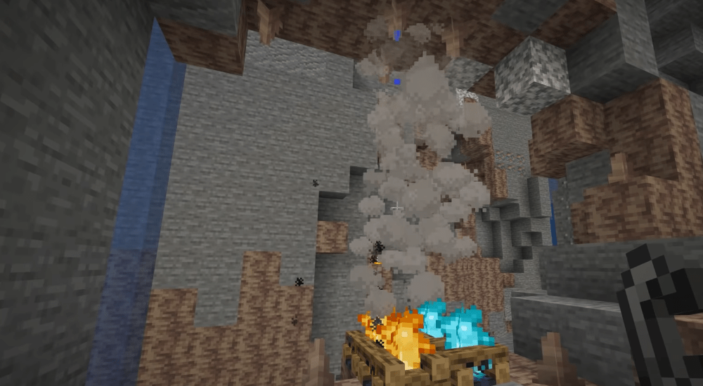 Una stalattite può spegnere il falò? In Minecraft