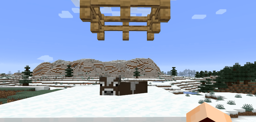 Minecraft'ta Çizmeli İnekler Gevşek Karda Yürüyebilir mi?