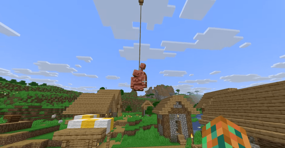 Que se passe-t-il si vous suspendez un Golem de Cuivre dans les airs ?