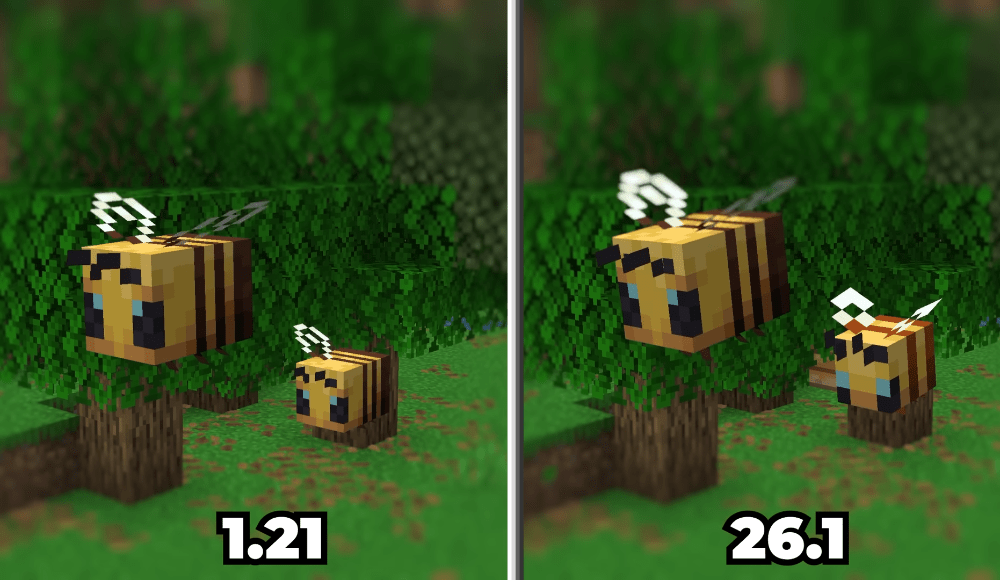 Minecraft 26.1 Snapshot 6: A invasão de mobs fofos e a revolução no sistema de arquivos