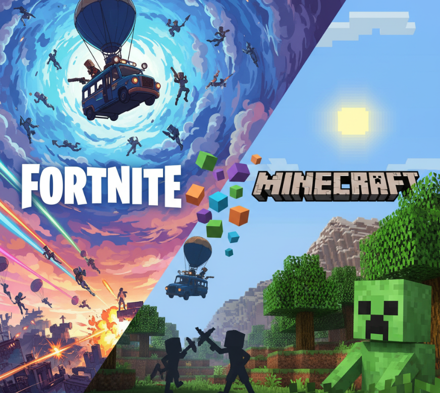 Fortnite와 Minecraft: 게임 역사상 가장 위대한 크로스오버가 다가오는가?