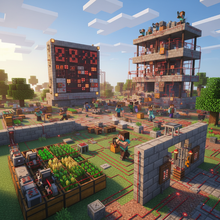 자동화의 예술: 왜 레드스톤 문이 Minecraft의 황금 표준으로 남아 있는가