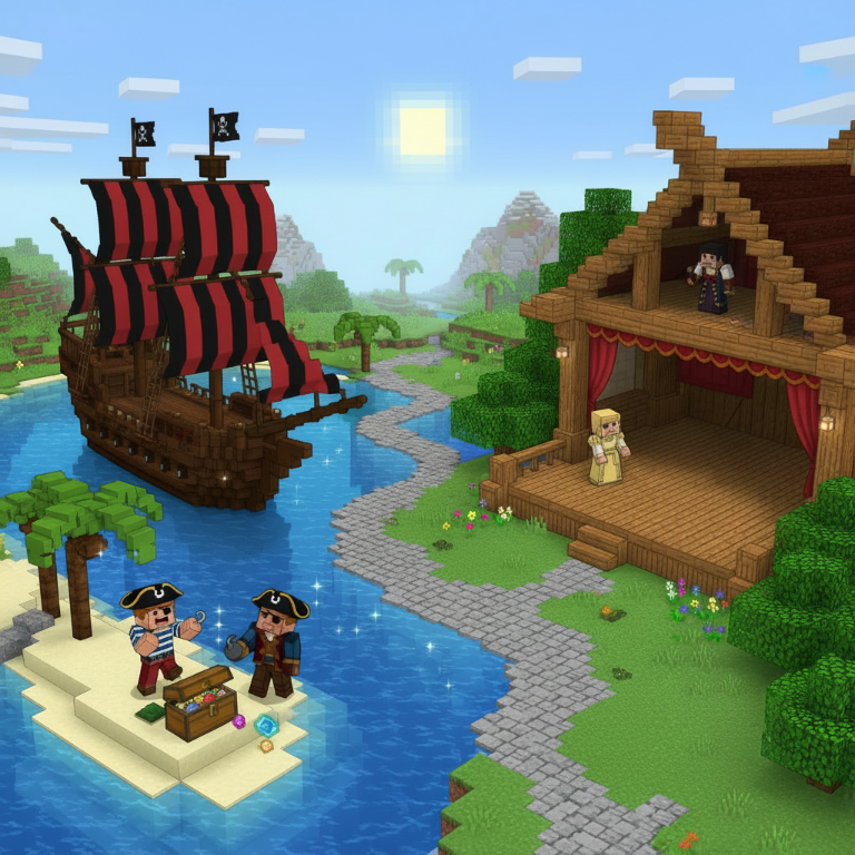 Aventures Linguistiques : L'histoire complète des langues pirate et shakespearienne dans Minecraft