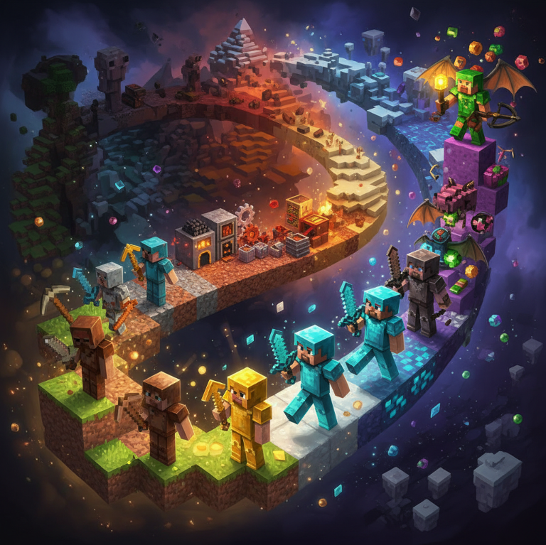 A evolução das conquistas no Minecraft: de dicas básicas a desafios hardcore