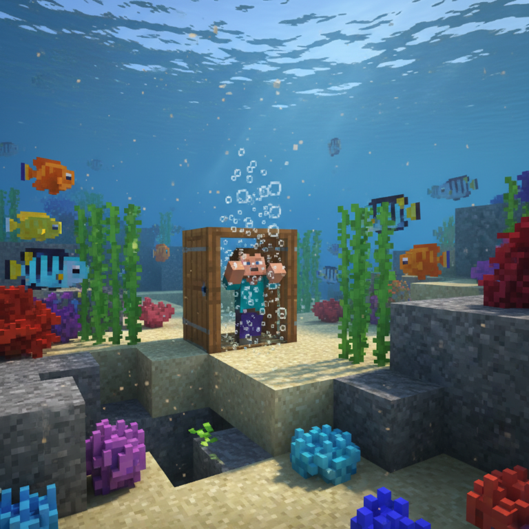 Les secrets de survie en profondeur : Comment une simple porte peut sauver des vies dans les océans de Minecraft