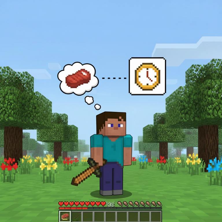 Minecraft'ta Açlık Çubuğu Neden Yerinizde Dururken Azalmıyor: Hayatta Kalma Sırları
