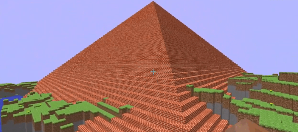 Le mystère des premières versions de Minecraft : Pourquoi des pyramides de briques vides apparaissaient-elles dans le jeu ?