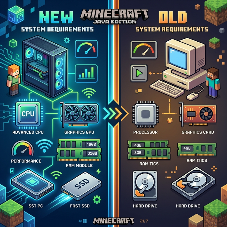 Mojang has raised the system requirements for Minecraft: Java Edition